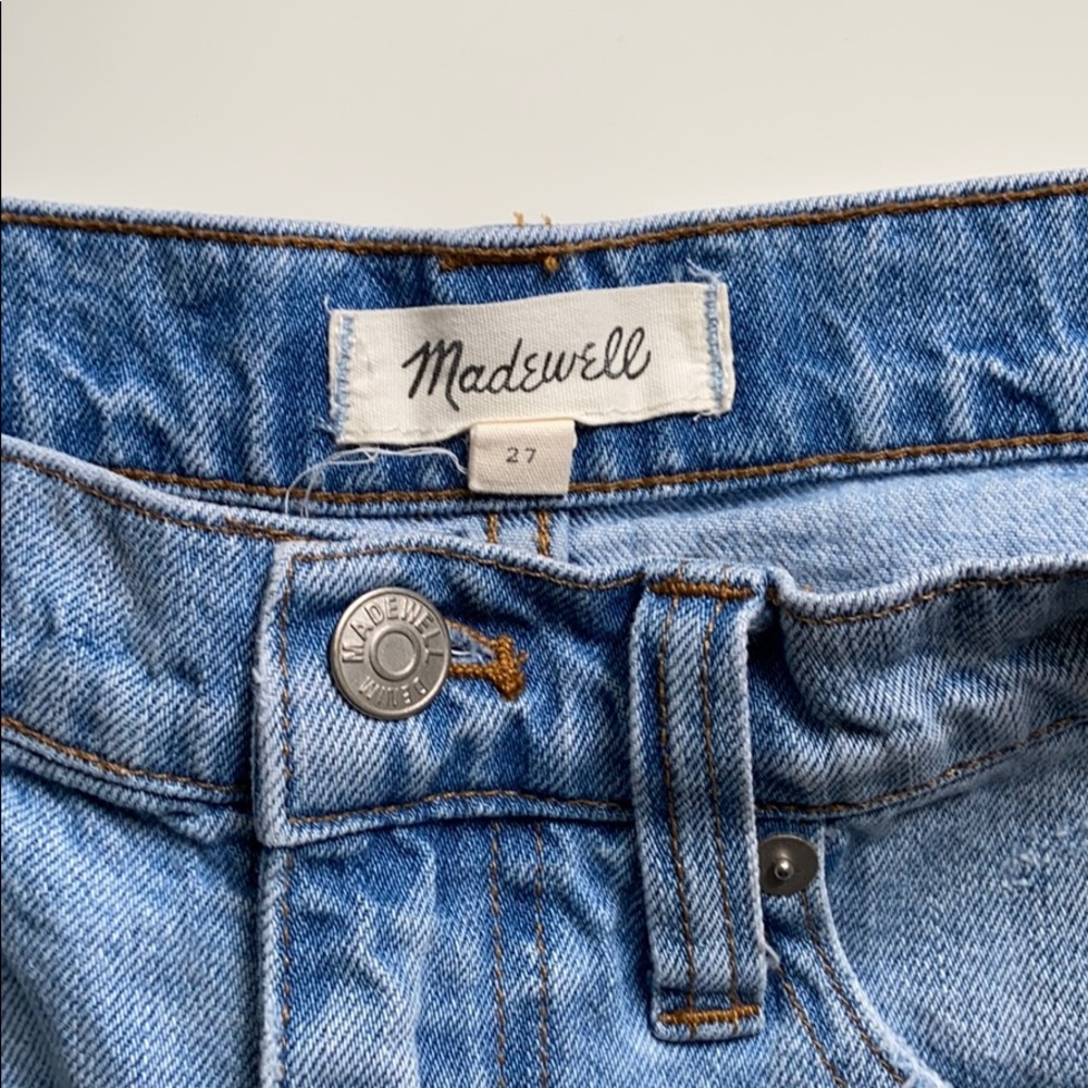 Madewell Denim Mini Skirt Med/Light Wash - Picture 3 of 4